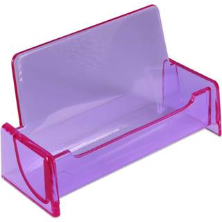 Beauticom Standard Style Visit Card Holder Organizer Stand Display for kontorer Receptionist Salons and Businesses (Purple 12 Pieces)