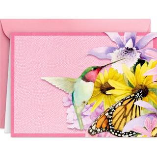 Hallmark Marjorlein Bastin Floral Notecards (20 blanke kort med konvolutter) Butterfly & Hummingbird