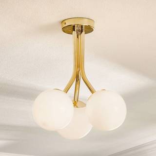 Loftslampe Selva Domiluce, dæmpbar, Messing/guld, Stue/spisestue, Metal, Moderne