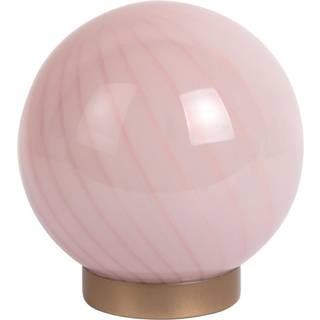 Leitmotiv Summer Globe bordlampe 15,2x16,7cm glas lyserød
