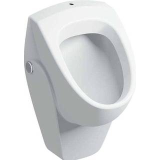 Geberit Renova urinal indløb oppefra, udløb bagved eller forneden: T=37cm, Afløb=Bagud eller nedad, Indløb=Oppe, Hvid