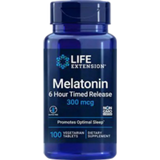 Melatonin 6-timers tidsfrigivelse, 300 mcg - 100 vegetariske tabletter