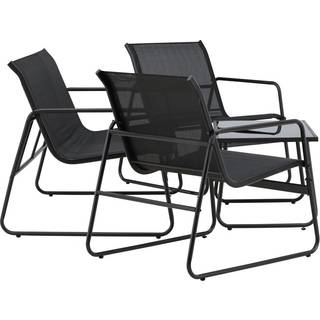 Scopello sofasæt med sofa 2 stole og bord i sort