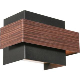 LED-væglampe Muro 3368, trælook, op/ned, G9, 2.700 K