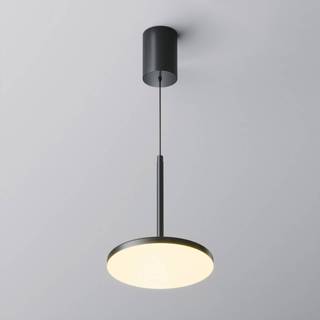 Maytoni LED-hængelampe Plato, sort, Ø 18,5 cm, aluminium