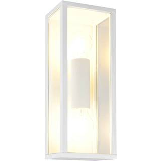 Udendørs væglampe Garonne, hvid mat, trykstøbt aluminium, E27