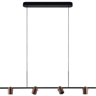 Molto Luce hængelampe Nuun PD, sort/kaffebrun, 4 lyskilder.