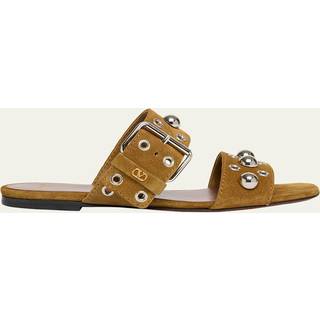 Valentino Garavani NellcÃ´te studded suede sandals - brown - EU 39.5