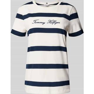 Script Reg T-shirt, Ivory Silk/Dark Night, S