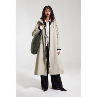 Mosebacke Long Lightweight Zip Matte Raincoat Pelican - Pelican - L