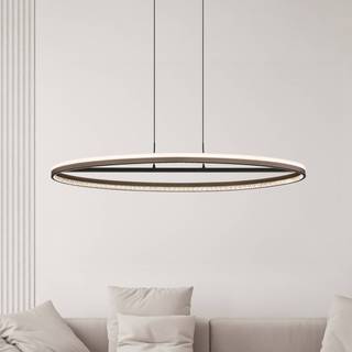 Della LED-hængelampe, længde 101 cm, mørkegrå, metal
