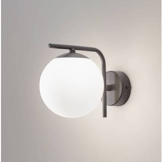 Væglampe Aurora Domiluce, dæmpbar, Sort, Stue/spisestue, Glas, kuglelampe