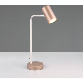 Marley bordlampe, brun/lysegrå, højde 45 cm, metal