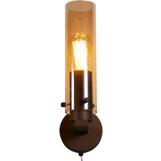 Væglampe Sweden II, 1 lyskilde, stål, glas, E27