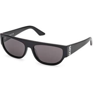 GCDS Unisex GD0062 01A Solbriller Acetat Sort Røg Geometrisk Normal