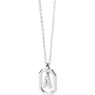 PDPAOLA Silver Mini Letter Necklace - Letter D - 50cm