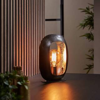 Kazumi bordlampe, sort-nikkel/guld, 30 cm