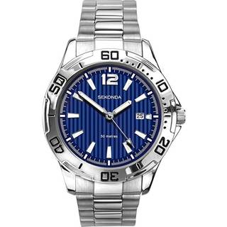 Sekonda 1170 Sports Stainless Steel Blue Dial Bracelet Watch - W3154