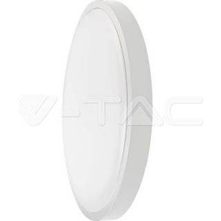 24W LED Dome Lys - Sensor, Samsung Chip, 3000K, Rund, Hvid Ramme, IP44 - Kulør : Varm