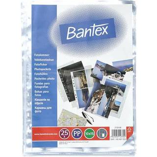 Bantex fotolomme 0,10 mm 25 stk. højformat (På lager i varehus)