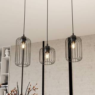 Hængelampe Vander, 3 lyskilder, 60 cm, sort, metal, E27