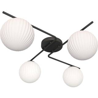 Vespa 4 Sort/Opal loftslampe - Ø15 cm, E14, 230V, uden lyskilde