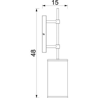 Væglampe Wall Luminex, dæmpbar, Messing/guld, Stue/spisestue, Metal