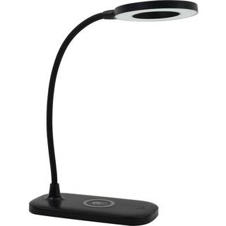 Lindby LED-bordlampe Siona sort CCT dæmpbar ladestation