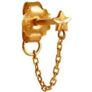 Star Etoile with Chain Earring - Gold - Stine A - Guld One Size