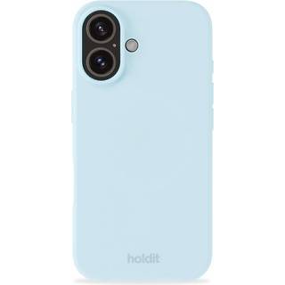 Holdit Silicone iPhone 16 etui (mineralblå) - På lager i butik