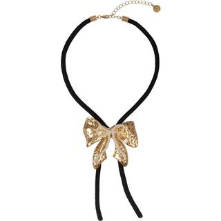 Bibi Bijoux Bibi Bijoux Gold Tone Bow Cord Necklace