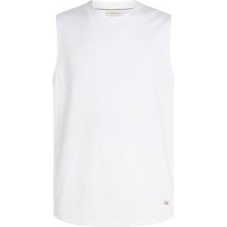 Cotton Badge Tank Top - White - XS