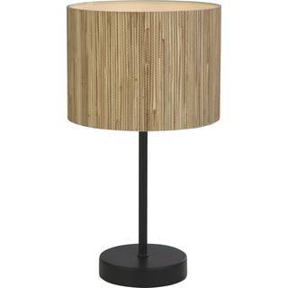 Meadow bordlampe, brun, sort, naturfiber, stål