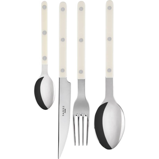 Sabre Paris - Bistrot Shiny Solid / 24 Pieces Cutlery Set / Ivory - Bestiksæt