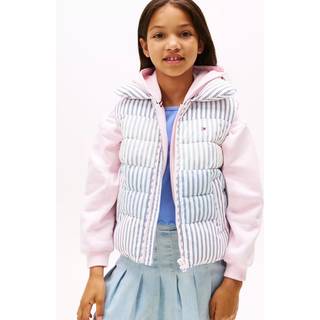 Mixed Stripe Relaxed Quilted Gilet