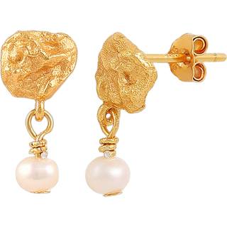 Hultquist Lainey pearl øreringe i forgyldt