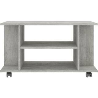 Tv-Skab Med Hjul 80X40X45 Cm Konstrueret Træ - Betongrå