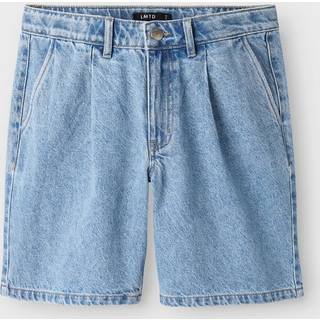 Lang Plisseret Denimshorts
