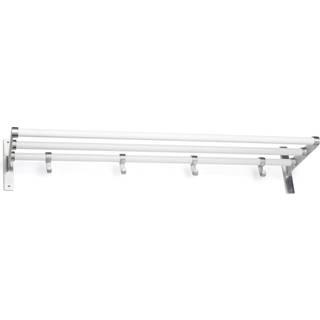 Habo Elegant hattehylde, alu/hvid, 1000 mm