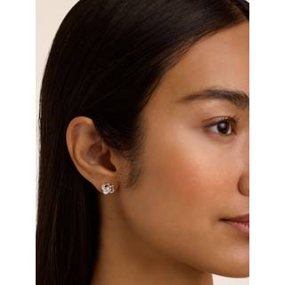 Ted Baker Silver Florine Crystal Flower Stud Earrings - Silver