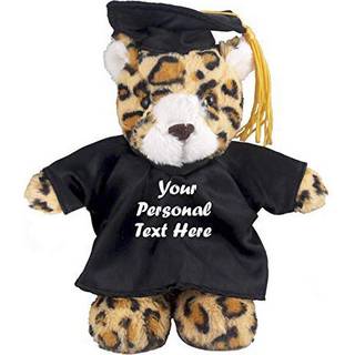 Plushland Plush Fyldt Animal Toys 8 tommer pr?senterer gaver til eksamen Day Personaliseret tekstnavn eller dit skolelogo p? kjole bedst til enhv