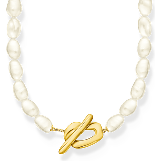 Thomas Sabo KE2320-430-14-L45 Perlenkette Natural Beauty vergoldet Damen