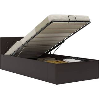 Hydraulisk Opbevaringsseng Kunstlæder - Grå / 90 x 200 cm