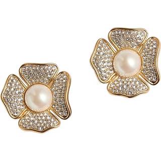 Valentino San Fin Swarovski®-embellished earrings - gold - One Size