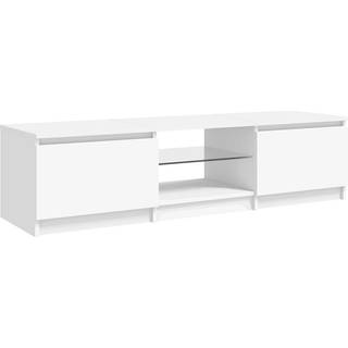 Tv-Skab Med Led-Lys 120X30X35,5 Cm - Hvid / 140 x 40 x 35.5 cm