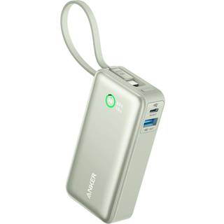 Anker Nano Power Bank (30W, Built-In USB-C Cable) Green