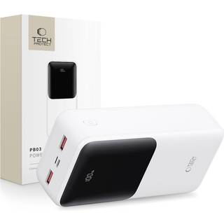 Tech-Protect PB03 Power Bank 30000mAh - 22.5W - Hvid