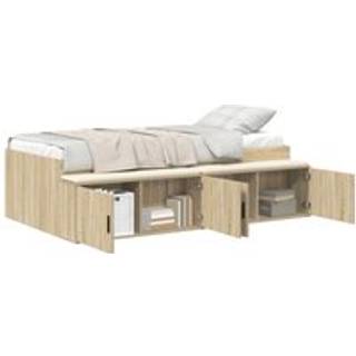Seng Med Opbevaring Sonoma-Eg 80 X 200 Cm Konstrueret Træ