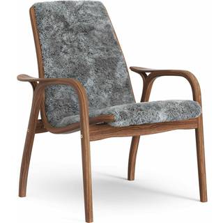 Swedese Laminett Lænestol Lakeret Valnød / - Lænestole Fåreskind Scandinavian Grey - 23101|V1254