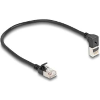 Delock Cat 6A S/FTP Slim RJ45 Kabel 90° Opadvinklet, 0,25m